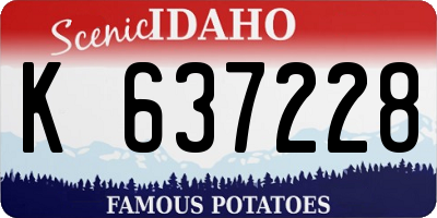 ID license plate K637228