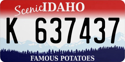 ID license plate K637437