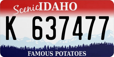 ID license plate K637477