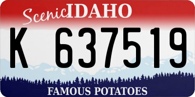 ID license plate K637519