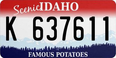 ID license plate K637611