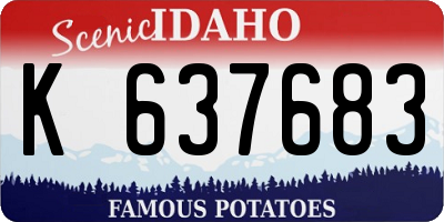 ID license plate K637683
