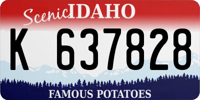 ID license plate K637828