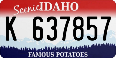 ID license plate K637857