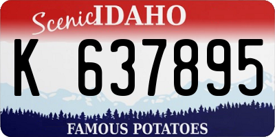 ID license plate K637895