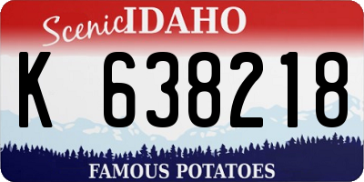ID license plate K638218