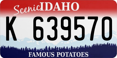 ID license plate K639570