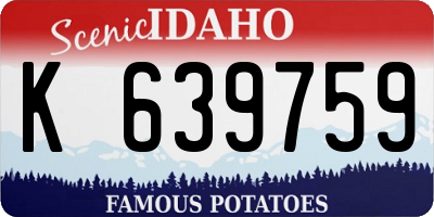 ID license plate K639759