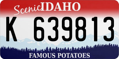 ID license plate K639813