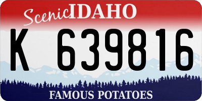 ID license plate K639816