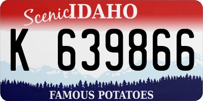 ID license plate K639866