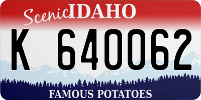 ID license plate K640062