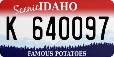 ID license plate K640097