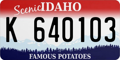 ID license plate K640103