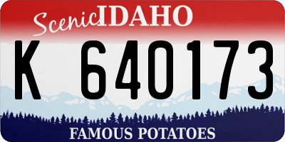 ID license plate K640173