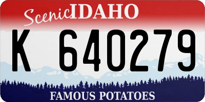 ID license plate K640279