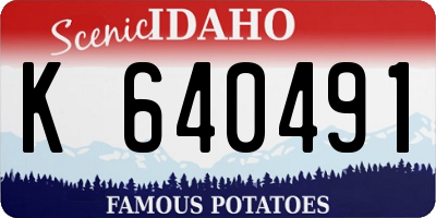 ID license plate K640491