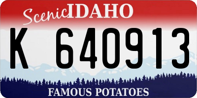 ID license plate K640913