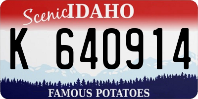 ID license plate K640914
