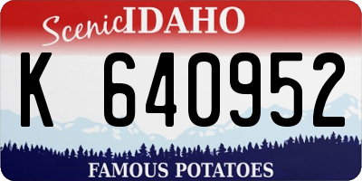 ID license plate K640952