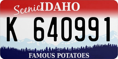 ID license plate K640991