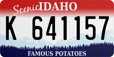 ID license plate K641157