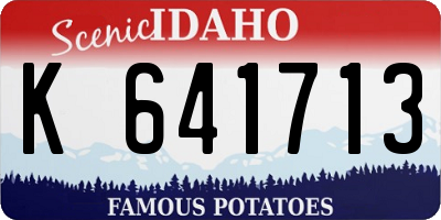 ID license plate K641713