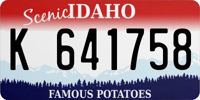 ID license plate K641758