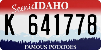 ID license plate K641778