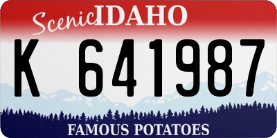 ID license plate K641987