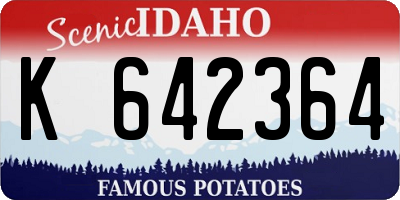 ID license plate K642364