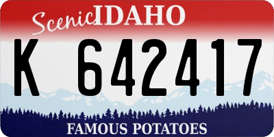 ID license plate K642417