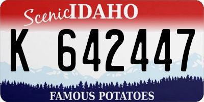 ID license plate K642447