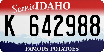 ID license plate K642988