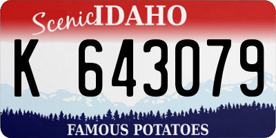 ID license plate K643079