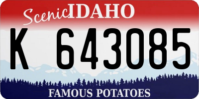 ID license plate K643085