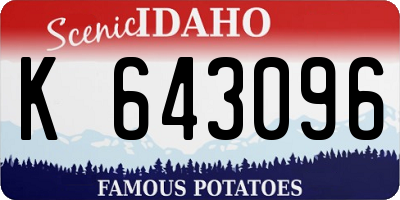 ID license plate K643096