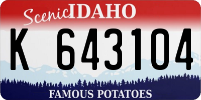 ID license plate K643104