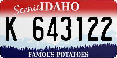 ID license plate K643122