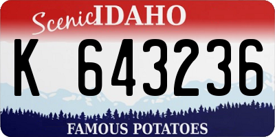 ID license plate K643236