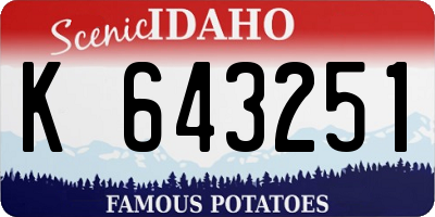 ID license plate K643251
