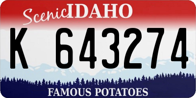ID license plate K643274