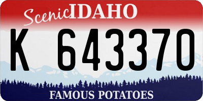 ID license plate K643370