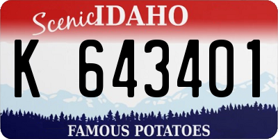 ID license plate K643401