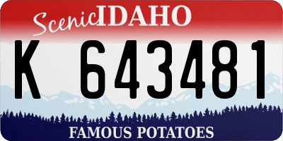 ID license plate K643481
