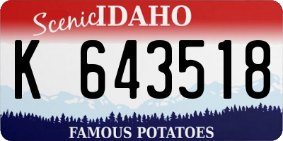 ID license plate K643518