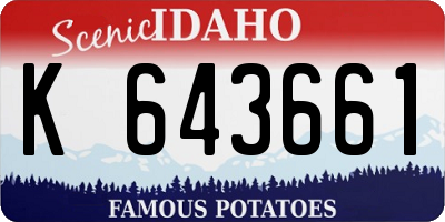 ID license plate K643661