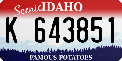 ID license plate K643851
