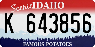 ID license plate K643856