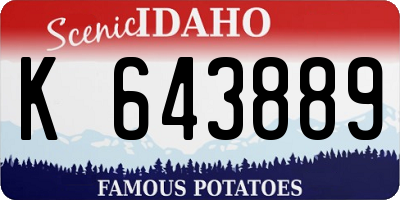 ID license plate K643889